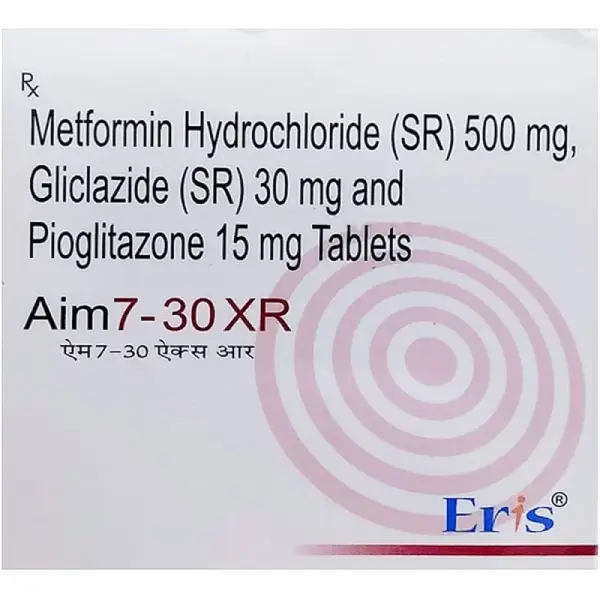 Aim7 30mg/15mg/500mg Tablet XR